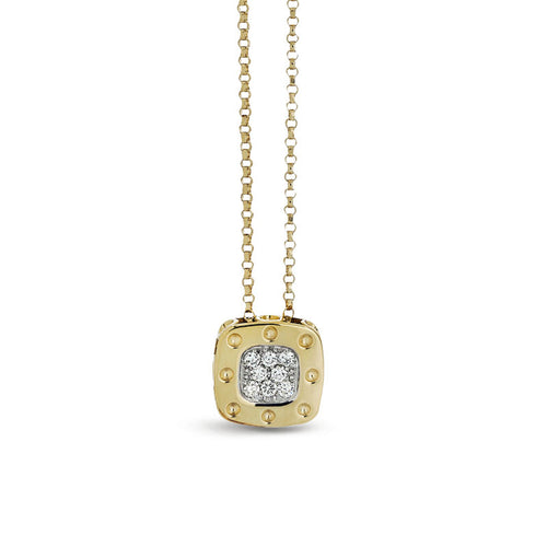 Roberto Coin Pois Moi 18ct Yellow And White Gold 0.124 Diamond Pendant