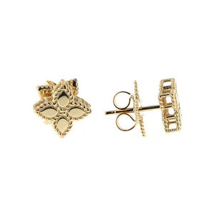 Roberto Coin Princess Flower 18ct Yellow Gold Stud Earrings