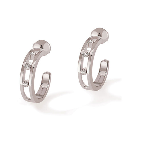 Messika Move Classique Diamond Half Hoop Earrings