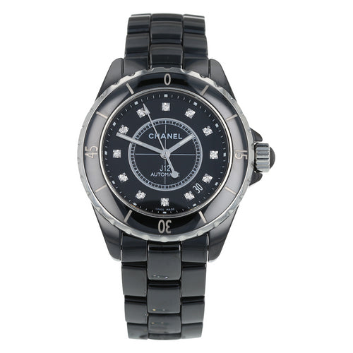 Pre-Owned Chanel J12 Black Ceramic Mens Watch H1626