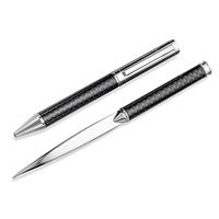 Carbon Fibre Ballpoint Pen And Letter Opener Gift Set - A1828