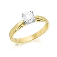 18ct Gold Diamond Solitaire Ring - 70pts - Certificated - D0117-O
