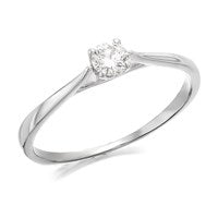 Platinum Diamond Solitaire Ring - 15pts - AGI Certificated - D0812-K
