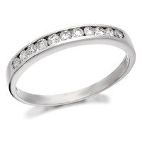 Platinum Diamond Half Eternity Ring - 1/4ct - D0823-L