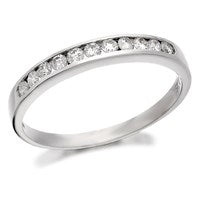 Platinum Diamond Half Eternity Ring - 1/4ct - D0823-Q