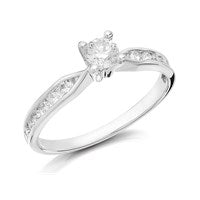 Platinum Diamond Ring - 1/2ct - D0855-R