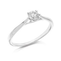 Platinum Diamond Solitaire Ring - 1/4ct - AGI Certificated - D0869-L