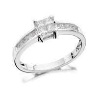 18ct White Gold Princess Cut Diamond Ring - 1/2ct - EXCLUSIVE - D1349-O