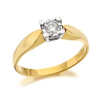 9ct Gold Diamond Ring - 15pts - D5325-K