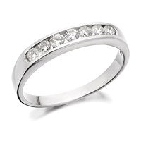 9ct White Gold Diamond Half Eternity Ring - 1/3ct - D6801-O