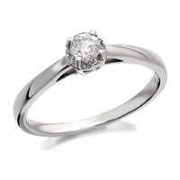 9ct White Gold Diamond Ring - 1/4ct - D6814-P