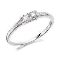 U&Me 9ct White Gold Diamond Ring - 20pts - D6910-O