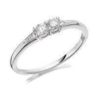 U&Me 9ct White Gold Diamond Ring - 20pts - D6910-Q