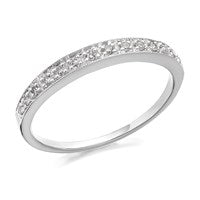 9ct White Gold Diamond Half Eternity Ring - 9pts - D7104-Q