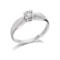 9ct White Gold Diamond Ring - 6pts - D7117-J