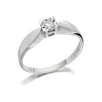 9ct White Gold Diamond Ring - 6pts - D7117-O