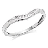 9ct White Gold Diamond Wishbone Ring - 7pts - D7157-M