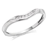 9ct White Gold Diamond Wishbone Ring - 7pts - D7157-O