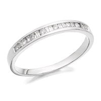 9ct White Gold Diamond Half Eternity Ring - 1/4ct - D7174-S