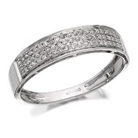 9ct White Gold Diamond Band Ring - 15pts - D7270-S