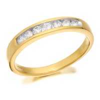 9ct Gold Diamond Half Eternity Ring - 1/4ct - D8019-N