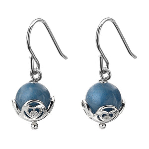 Just Add Love Orb Earrings Blue Aventurine