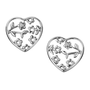 Shades of Spring Heart Earrings