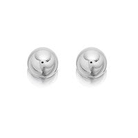 Silver Ball Stud Earrings - 5mm - F0299