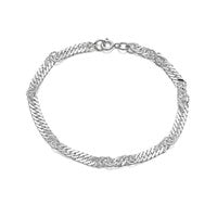 Silver Singapore Bracelet - 7in - F1672