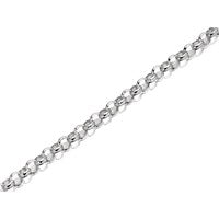 Silver Belcher Bracelet - 7.5in - F1718
