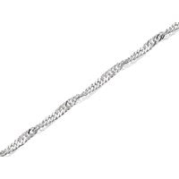 Silver Singapore Anklet - 9in - F2004