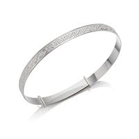 Silver Swirl Expanding Bangle - F2631