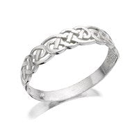 Silver Celtic Band Ring - 5mm - F4851-X