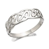 Silver Celtic Band Ring - 7mm - F4855-W