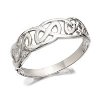 Silver Celtic Band Ring - 7mm - F4855-S