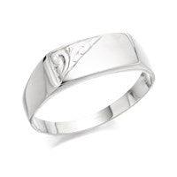 Silver Signet Ring - F4957-W