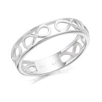 Silver Infinity Band Ring - 4mm - F5402-L