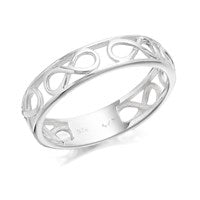 Silver Infinity Band Ring - 4mm - F5402-Q