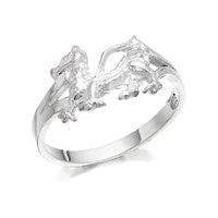 Silver Welsh Dragon Ring - F5464-P