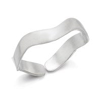 Silver Wave Adjustable Toe Ring - F5657