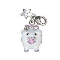 Tingle SCH90 Silver Enamel Piggy Charm - F8017