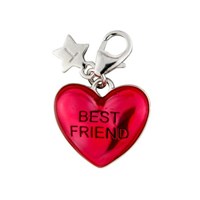 Tingle SCH240 Silver Enamel Best Friend Heart Charm - F8222