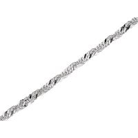 Silver 4mm Wide Singapore Chain - 16in - F8672