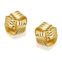 9ct Gold Knot Stud Earrings - 8mm - G0139