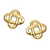 9ct Gold Celtic Weave Stud Earrings - 8mm - G0149