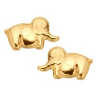 9ct Gold Elephant Stud Earrings - 7mm - G0331