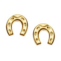 9ct Gold Horseshoe Stud Earrings - 9mm - G0625