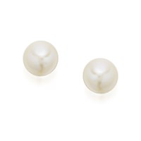 9ct Gold Freshwater Cultured Pearl Stud Earrings - 6mm - G0647