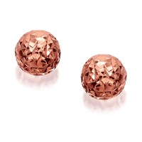 9ct Rose Gold Ball Stud Earrings - 6mm - G0707