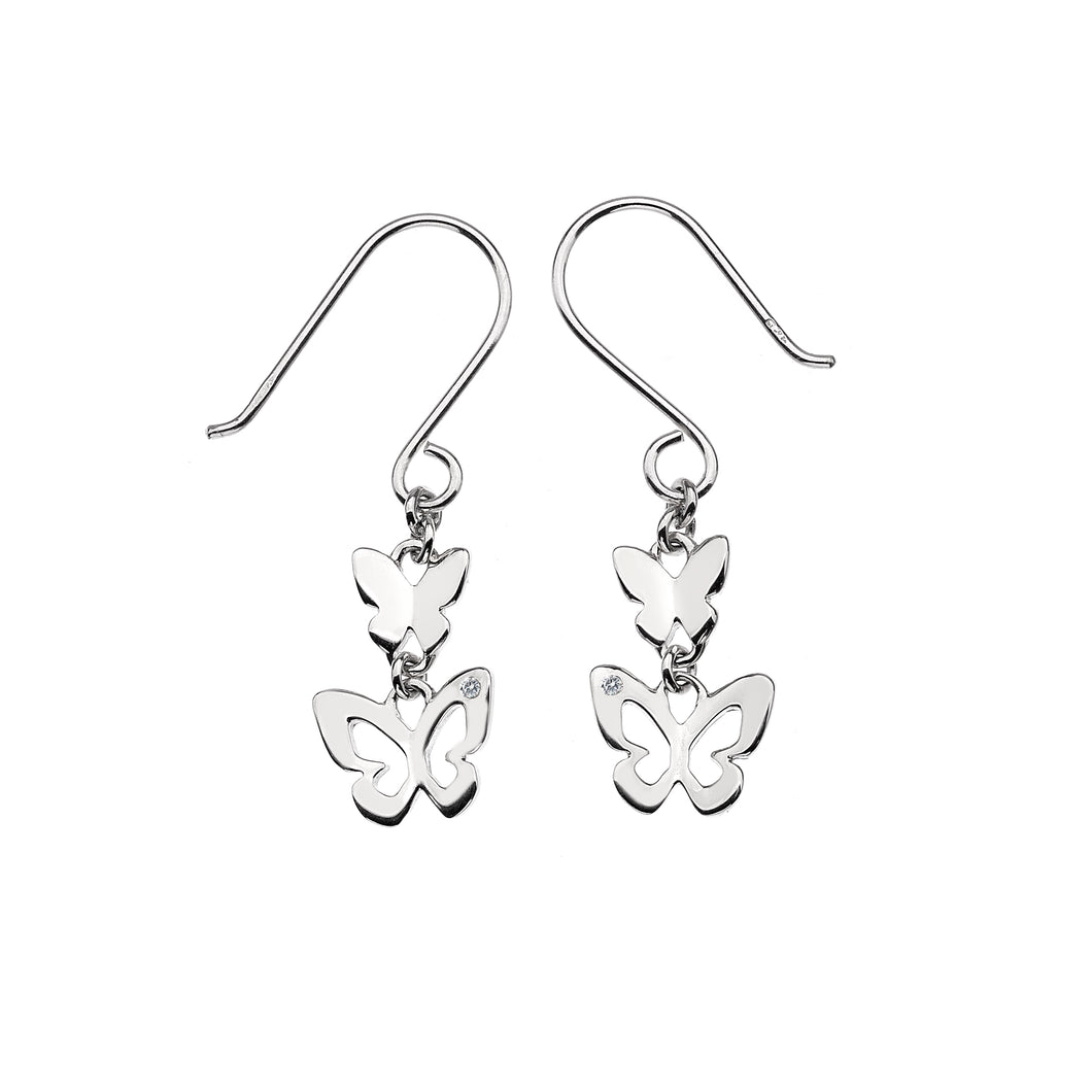 Enchanting Garden Butterfly Drop Earrings